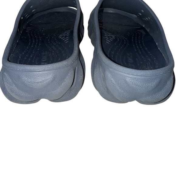 CROCS Echo Slide Mens 7/Women 9 Slip On Gray Blue Comfort Slide Cushioned - Picture 5 of 8